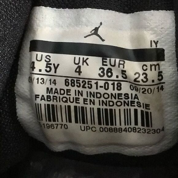 Nike Air Jordan Future GG shoes black liquid lime size 4.5 Y womens 6 685251-018 - Picture 8 of 8